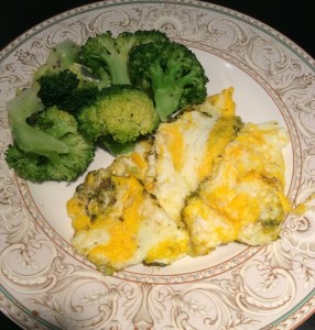 Broccoli and eggs for breakfast!